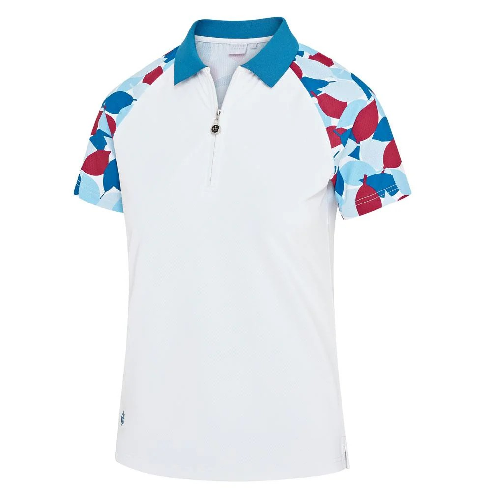 IG Leaf Print Back & Sleeves Polo Shirt