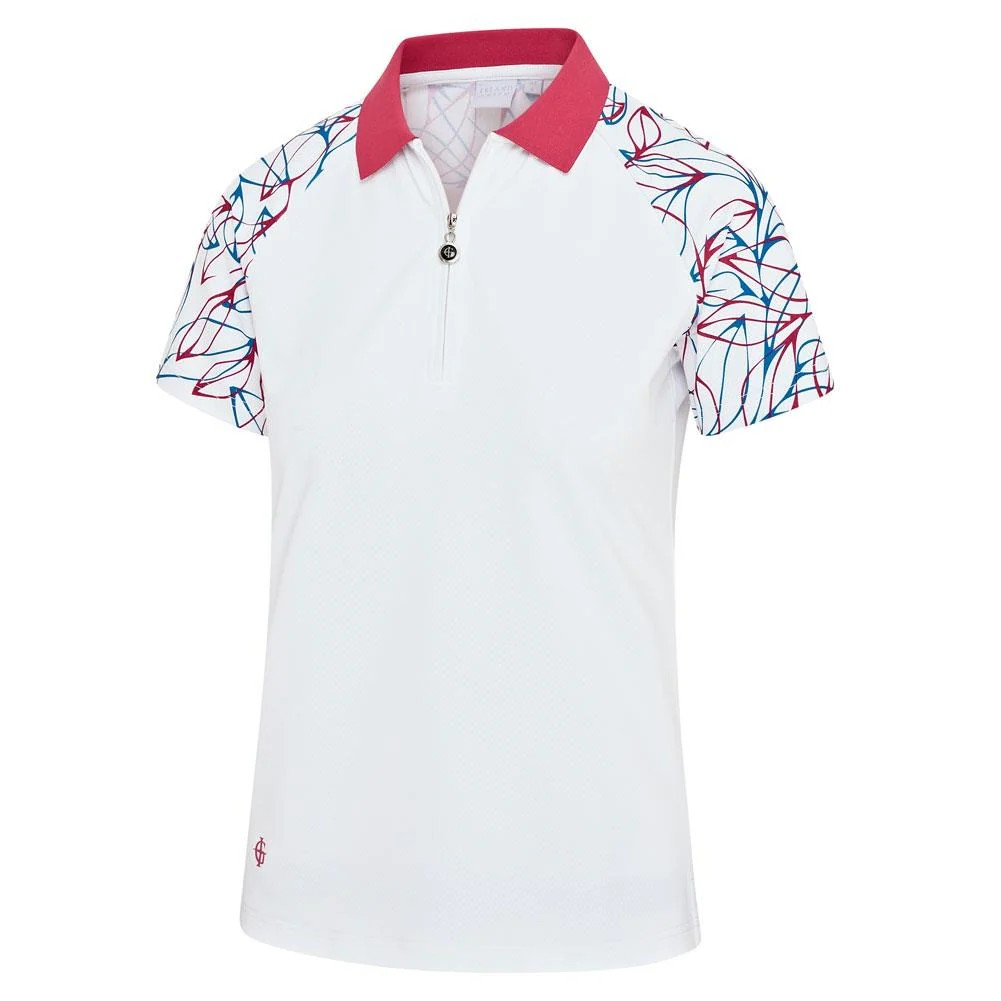 IG Abstract Print UV Protection Polo Shirt
